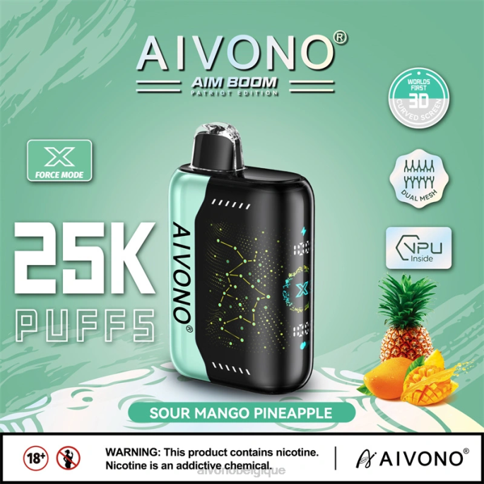 Aivono AIM BOOM 25000 ananas mangue aigre - RN6J351 Aivono Vape Review