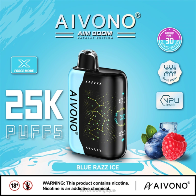 Aivono AIM BOOM 25000 glace bleue - RN6J345 Aivono Puffs
