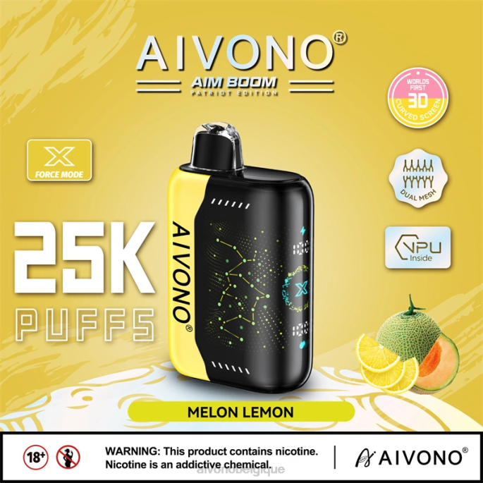 Aivono AIM BOOM 25000 melon citron - RN6J348 Aivono Belgique