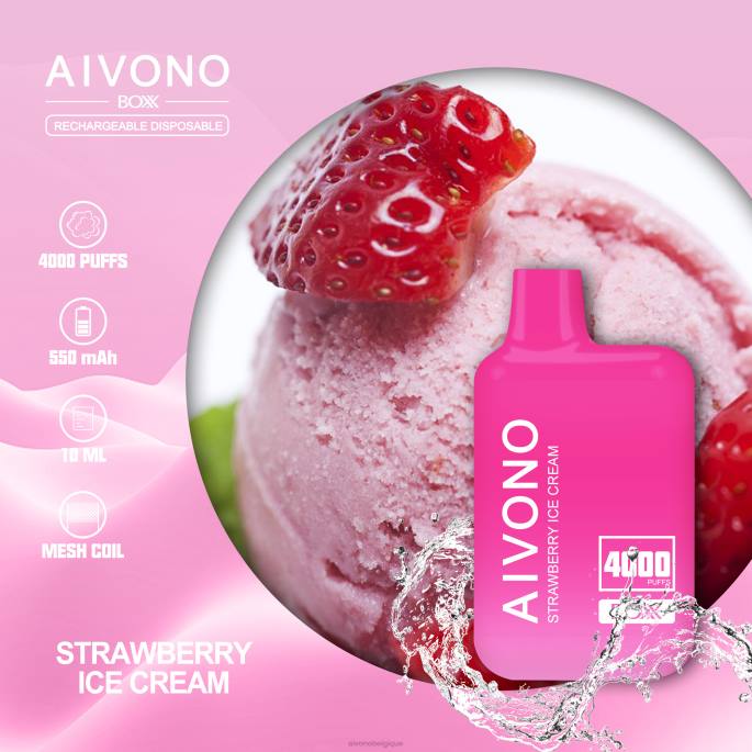 Aivono AIM BOXX 4000 glace à la fraise - RN6J221 Aivono Puffs