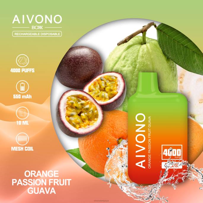 Aivono AIM BOXX 4000 goyave fruit de la passion orange - RN6J212 Aivono Belgique