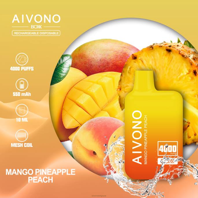 Aivono AIM BOXX 4000 mangue ananas pêche - RN6J219 Aivono Vape Review