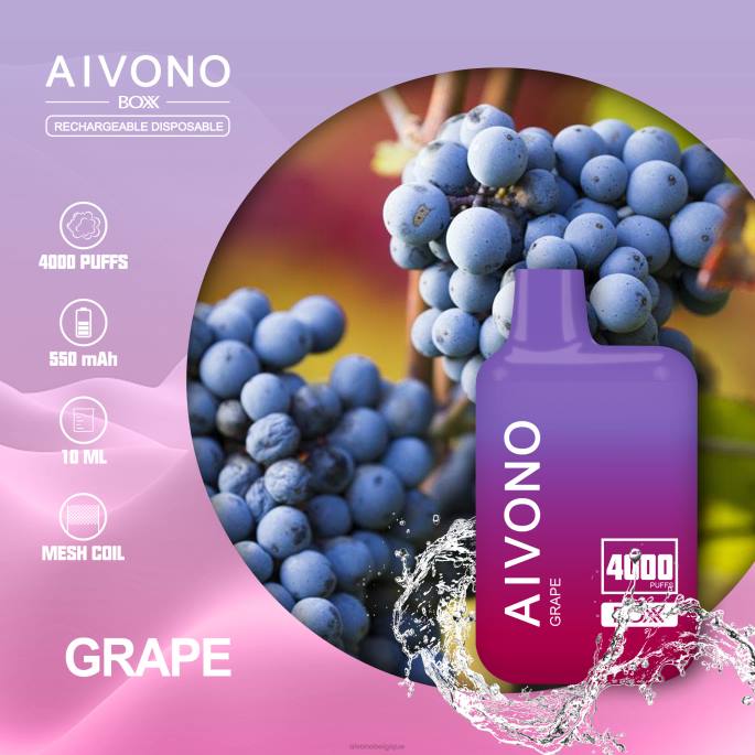 Aivono AIM BOXX 4000 raisin - RN6J213 Aivono Puffs