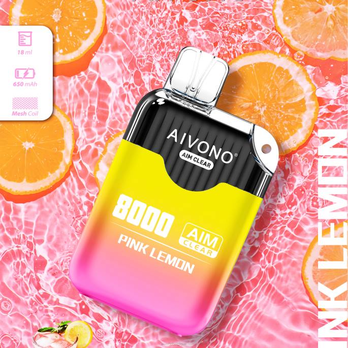 Aivono AIM CLEAR 8000 citron rose - RN6J211 Aivono Vape Review