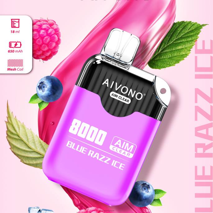 Aivono AIM CLEAR 8000 glace bleue - RN6J202 Aivono Vape
