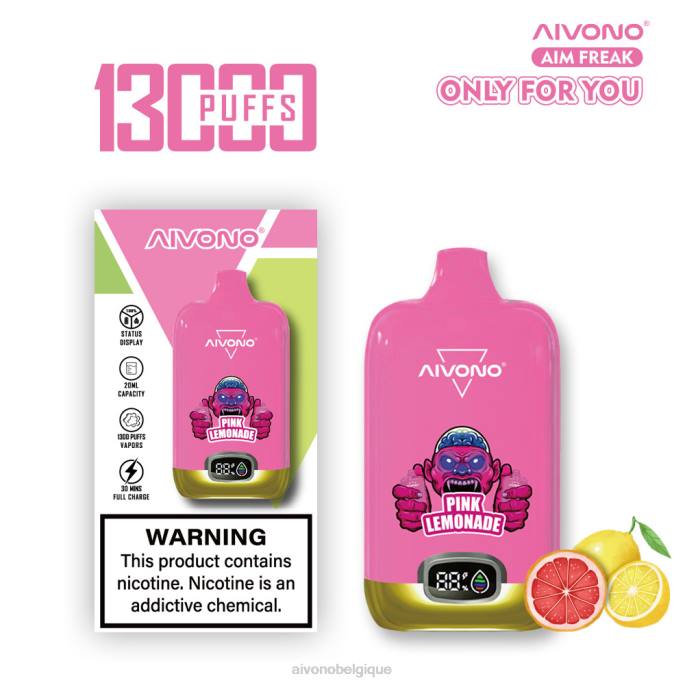 Aivono AIM FREAK 13000 limonade rose - RN6J249 Aivono Puffs