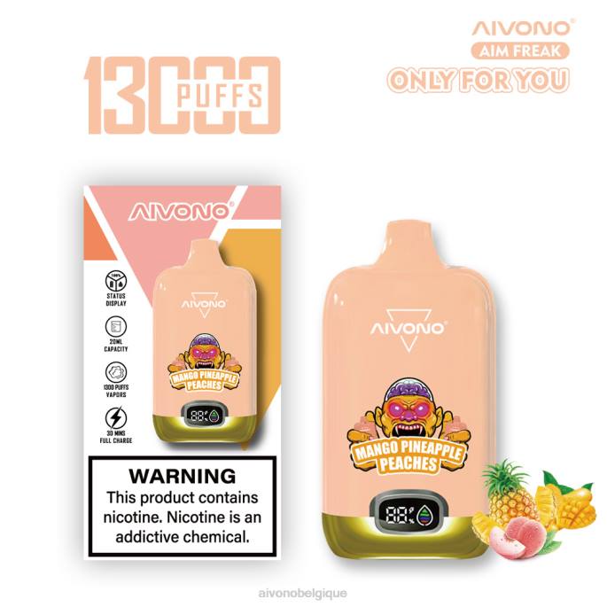 Aivono AIM FREAK 13000 pêches mangue ananas - RN6J250 Aivono Vape