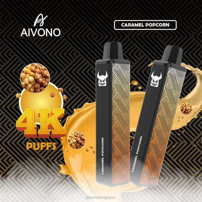 Aivono AIM FREAK 4000 pop-corn au caramel - RN6J261 Aivono Puffs