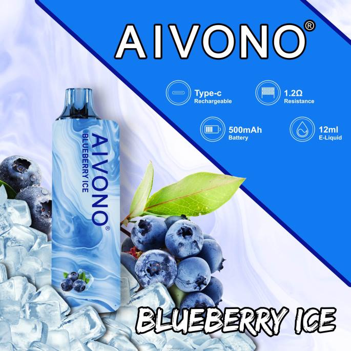 Aivono AIM GUN 7000 glace aux myrtilles - RN6J104 Aivono Belgique