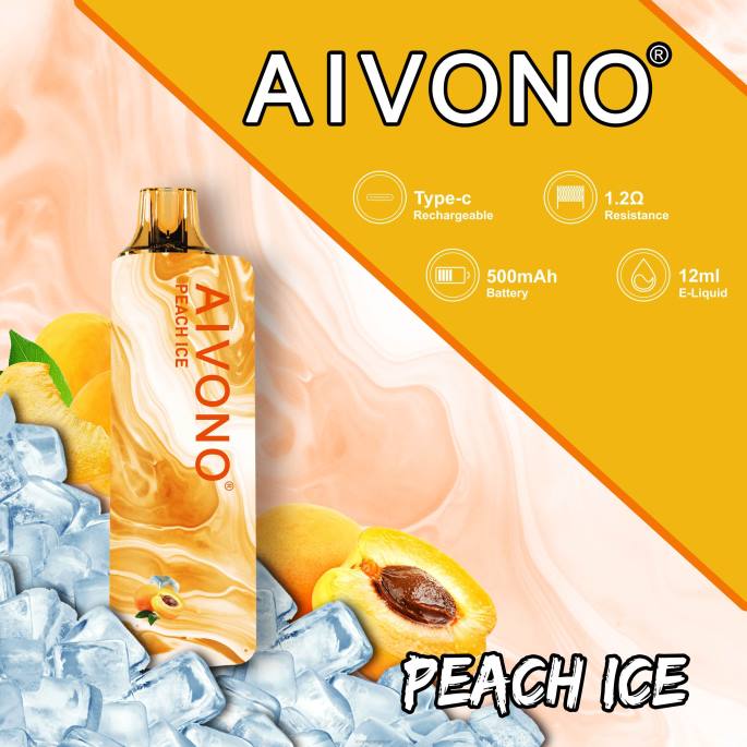 Aivono AIM GUN 7000 glace à la pêche - RN6J103 Aivono Vape Review