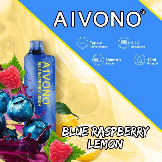 Aivono AIM GUN 7000 myrtille framboise citron - RN6J109 Aivono Puffs