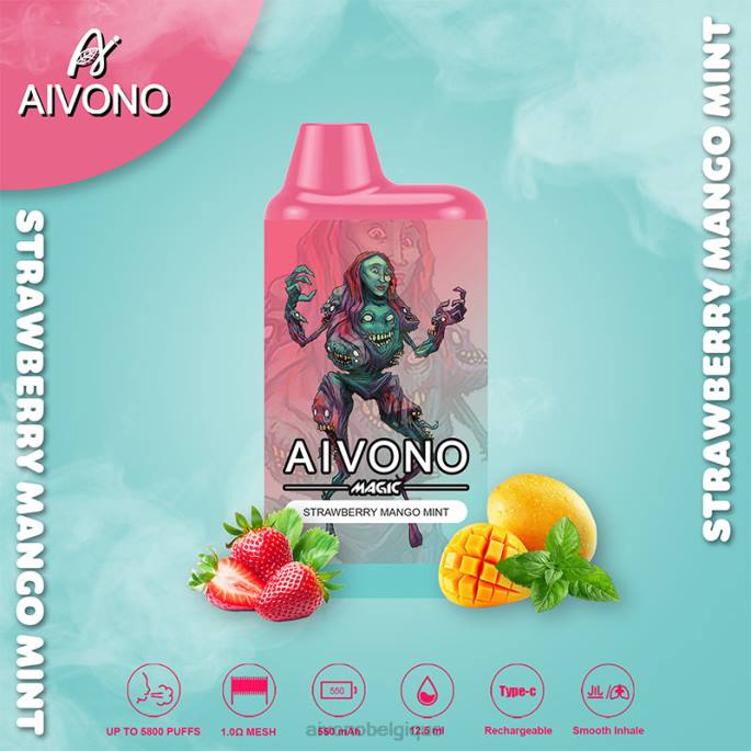 Aivono AIM MAGIC cigarette de boîte de 5800 bouches fraise mangue menthe - RN6J97 Aivono Puffs