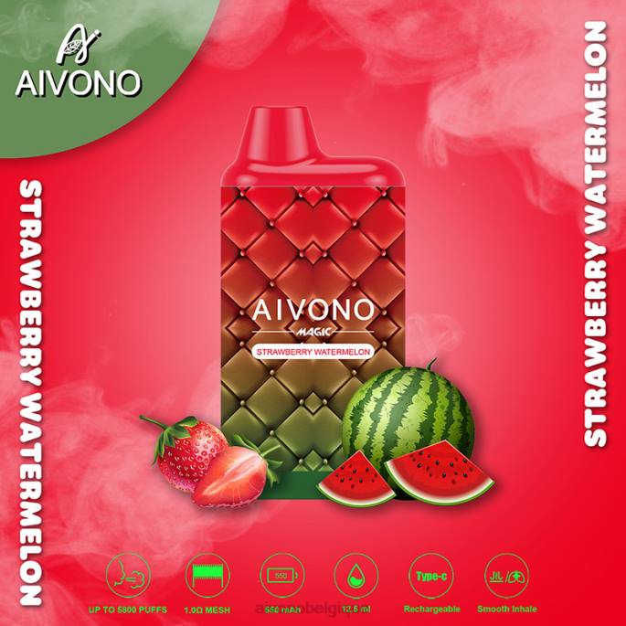 Aivono AIM MAGIC cigarette de boîte de 5800 bouches pastèque fraise - RN6J99 Aivono Vape Review