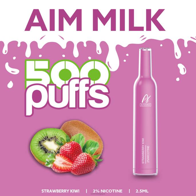 Aivono AIM MILK 500 fraise-kiwi - RN6J271 Aivono Vape Review