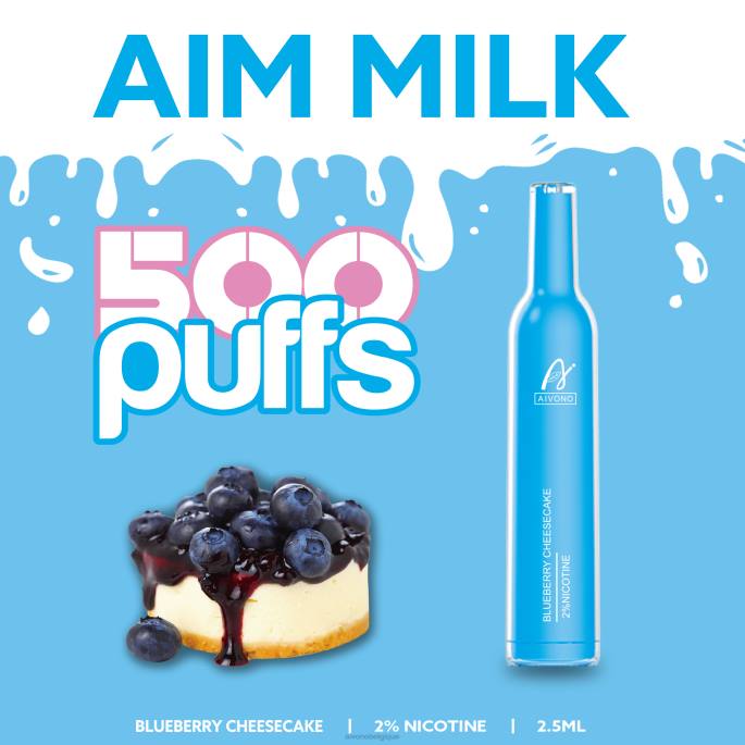 Aivono AIM MILK 500 gâteau au fromage et aux myrtilles - RN6J274 Aivono Vape