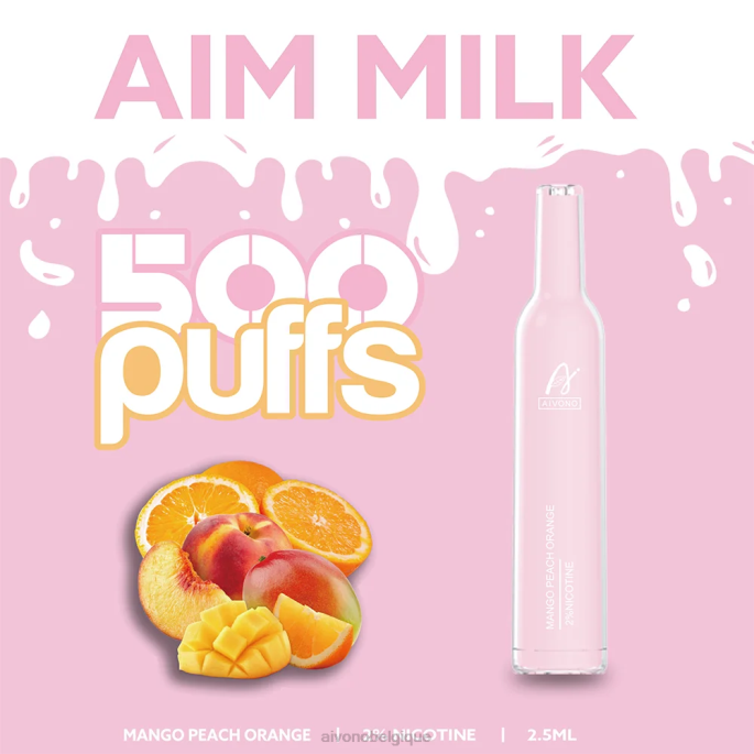Aivono AIM MILK 500 mangue pêche orange - RN6J269 Aivono Puffs