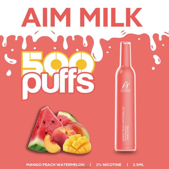 Aivono AIM MILK 500 mangue pêche pastèque - RN6J268 Aivono Belgique