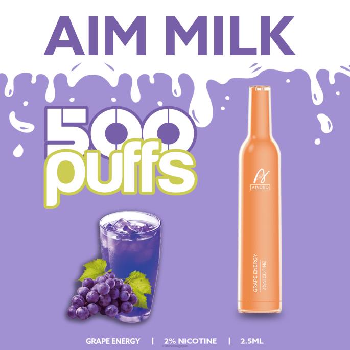Aivono AIM MILK 500 énergie du raisin - RN6J265 Aivono Puffs