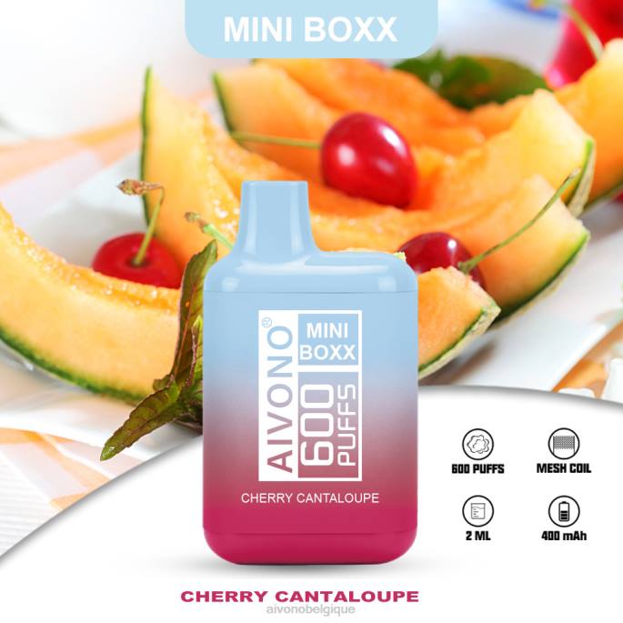 Aivono AIM MINI BOXX 600 cantaloup cerise - RN6J239 Aivono Vape Review
