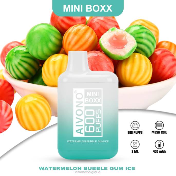 Aivono AIM MINI BOXX 600 glace bubble-gum à la pastèque - RN6J235 Aivono Vape Review