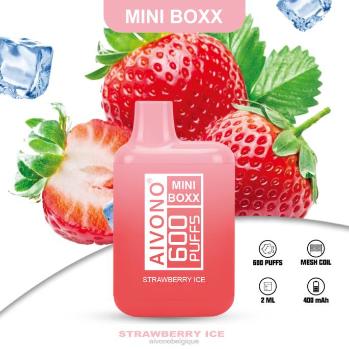 Aivono AIM MINI BOXX 600 glace à la fraise - RN6J236 Aivono Belgique