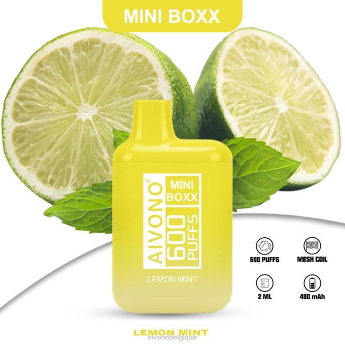 Aivono AIM MINI BOXX 600 menthe citronnée - RN6J233 Aivono Puffs
