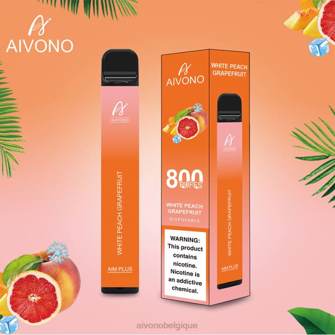 Aivono AIM PLUS 800 pamplemousse pêche blanche - RN6J199 Aivono Vape Review