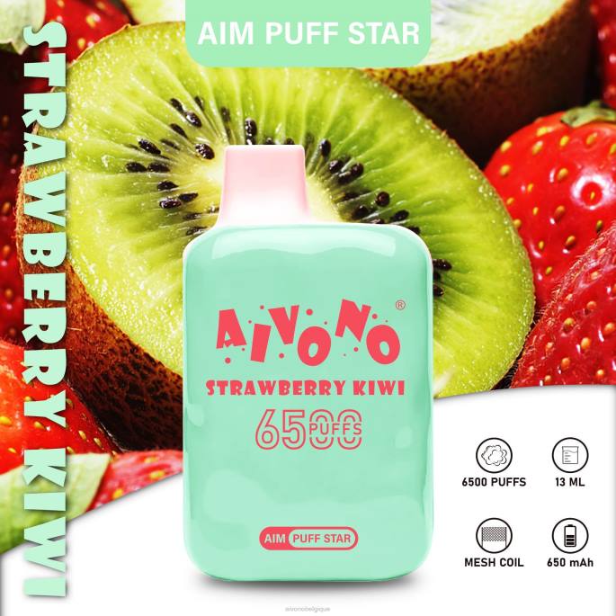Aivono AIM PUFF STAR 6500 fraise-kiwi - RN6J294 Aivono Vape