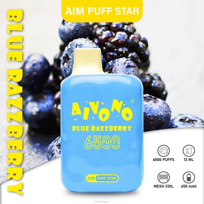 Aivono AIM PUFF STAR 6500 framboise bleue - RN6J292 Aivono Belgique