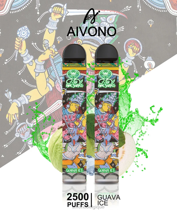 Aivono AIM SNAKE 2500 glace à la goyave - RN6J307 Aivono Vape Review