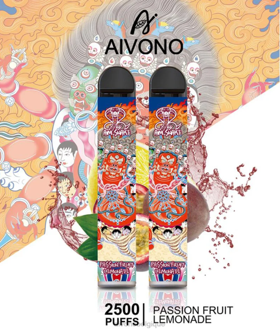 Aivono AIM SNAKE 2500 limonade aux fruits de la passion - RN6J315 Aivono Vape Review