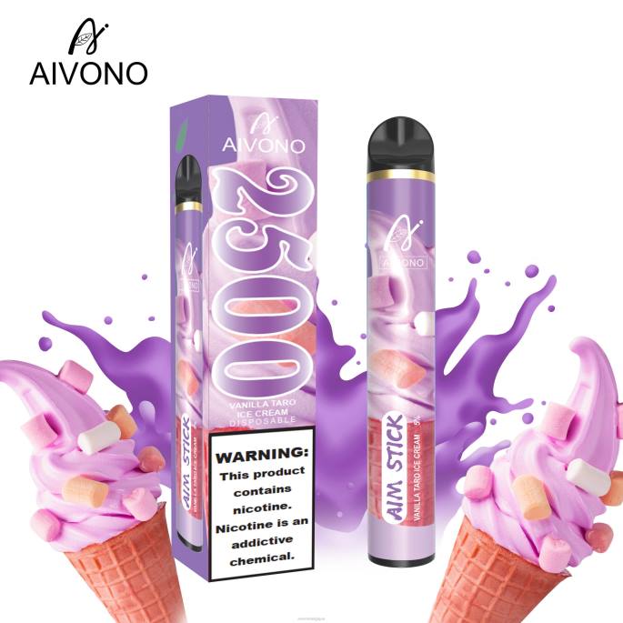 Aivono AIM STICK 2500 glace au taro et à la vanille - RN6J147 Aivono Vape Review