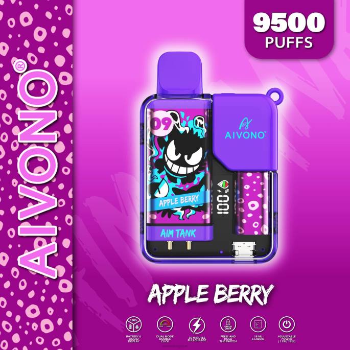 Aivono AIM TANK 9500 baie de pomme - RN6J43 Aivono Vape Review