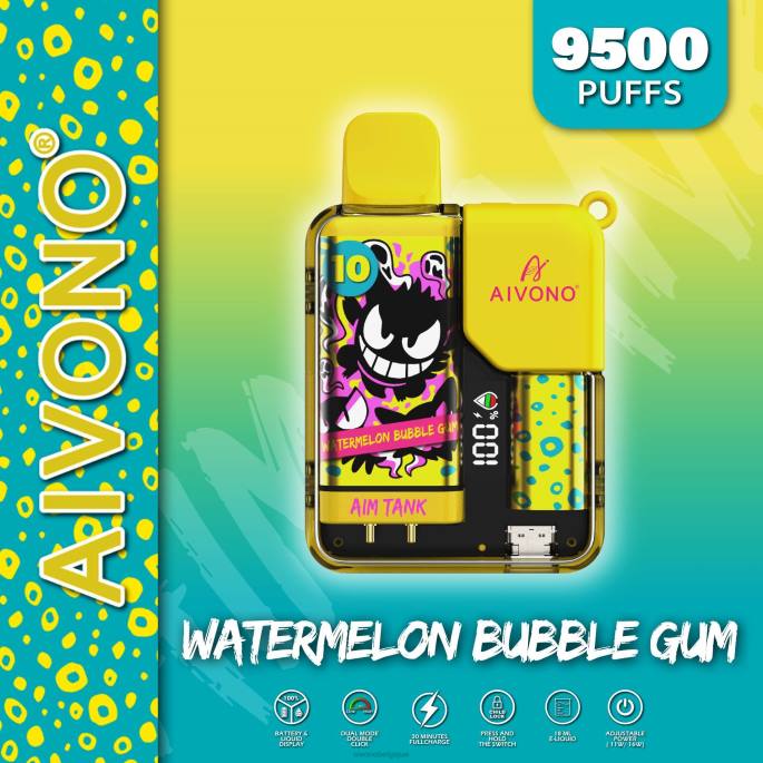 Aivono AIM TANK 9500 bubble-gum à la pastèque - RN6J44 Aivono Belgique
