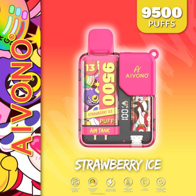 Aivono AIM TANK 9500 glace à la fraise - RN6J38 Aivono Vape
