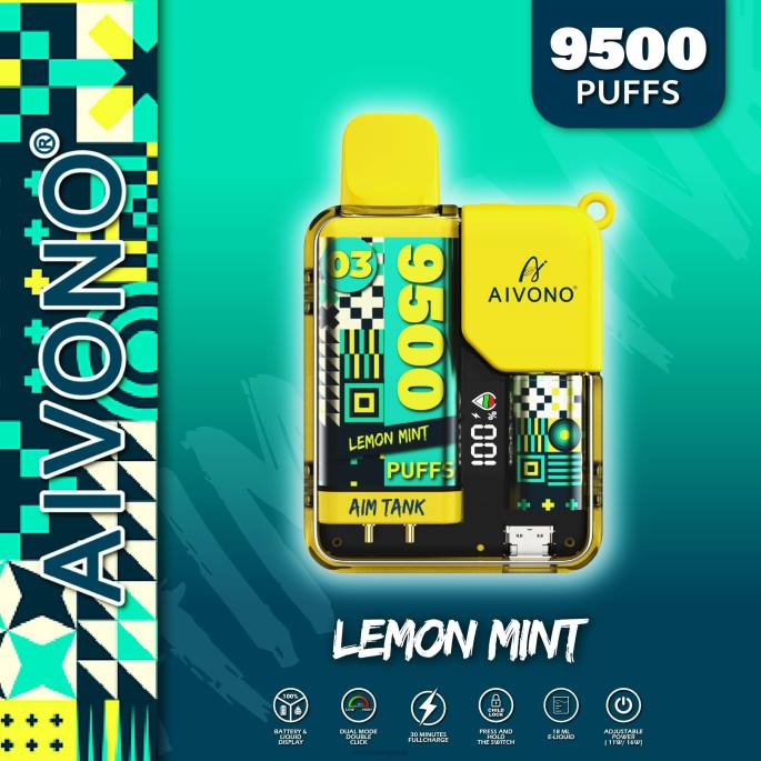 Aivono AIM TANK 9500 menthe citronnée - RN6J35 Aivono Vape Review