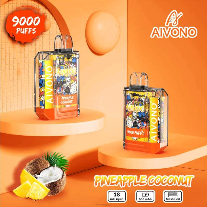 Aivono AIM XXL Autocollant bouche 9000 transparent ananas noix de coco - RN6J52 Aivono Belgique