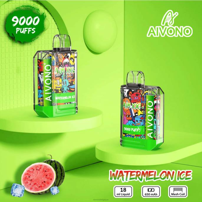 Aivono AIM XXL Autocollant bouche 9000 transparent glace à la pastèque - RN6J48 Aivono Belgique