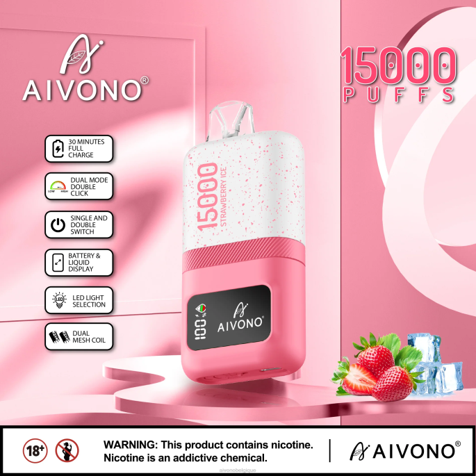 Aivono AIM magic 15000 glace à la fraise - RN6J71 Aivono Vape Review