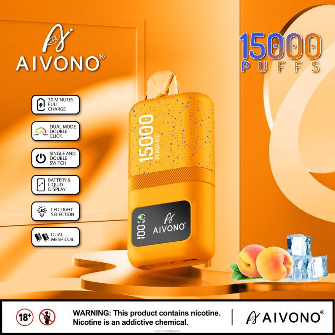 Aivono AIM magic 15000 glace à la pêche - RN6J59 Aivono Vape Review