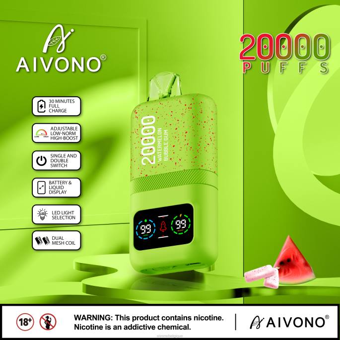 Aivono AIM magic 20000 bubble-gum à la pastèque - RN6J82 Aivono Vape