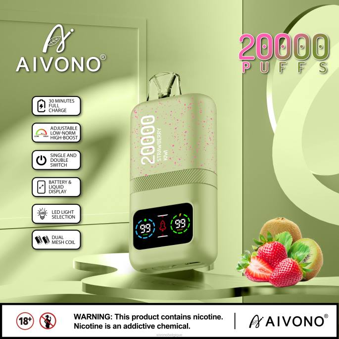 Aivono AIM magic 20000 fraise-kiwi - RN6J81 Aivono Puffs