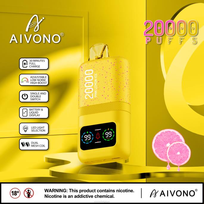 Aivono AIM magic 20000 glace au citron rose - RN6J83 Aivono Vape Review