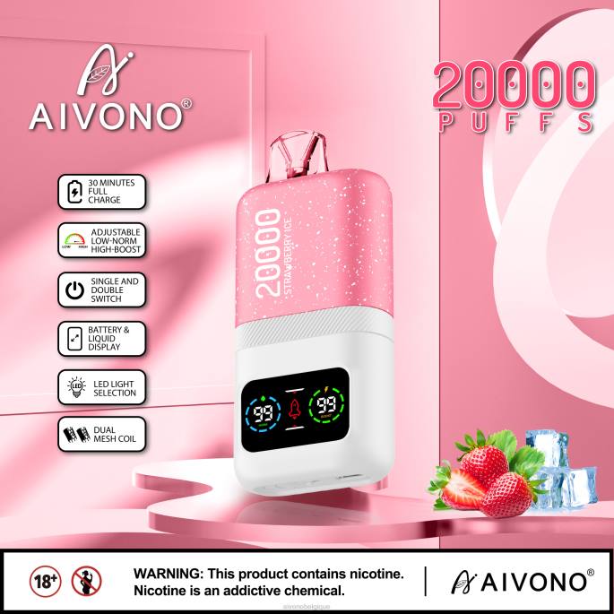 Aivono AIM magic 20000 glace à la fraise - RN6J74 Aivono Vape