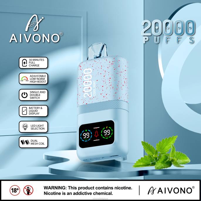 Aivono AIM magic 20000 menthe fraîche - RN6J84 Aivono Belgique