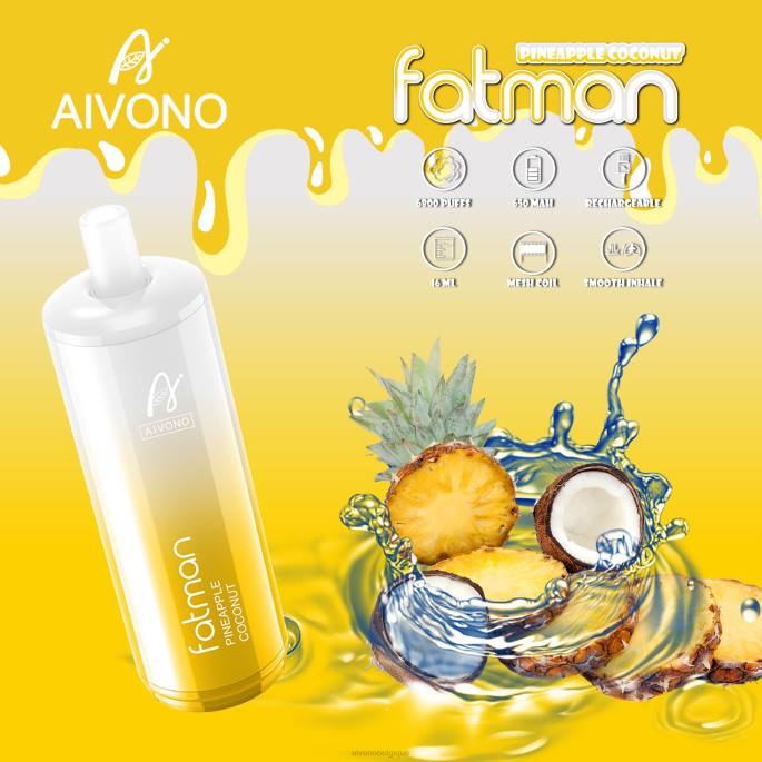 Aivono FATMAN 6800 ananas noix de coco - RN6J29 Aivono Puffs