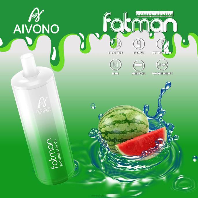 Aivono FATMAN 6800 glace à la pastèque - RN6J28 Aivono Belgique