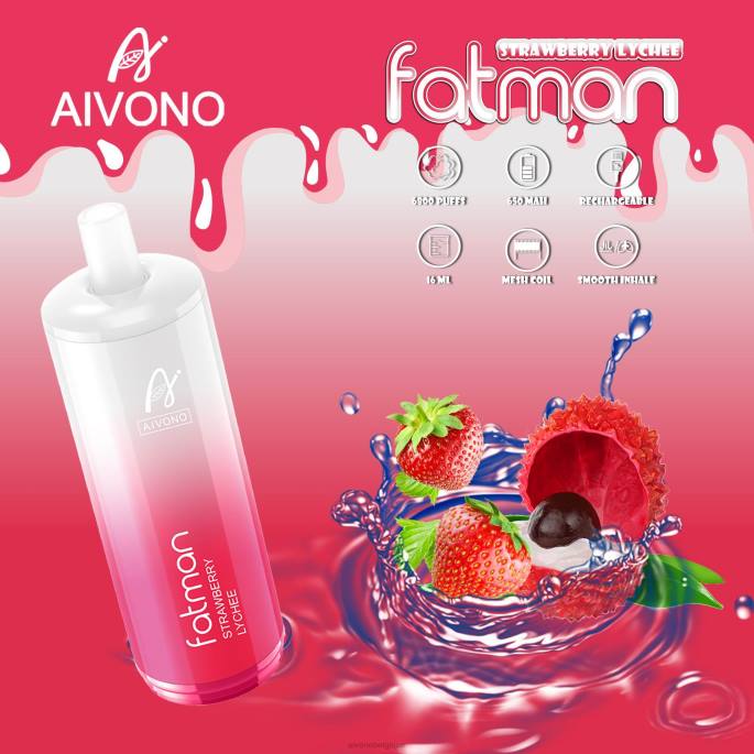 Aivono FATMAN 6800 litchi fraise - RN6J23 Aivono Vape Review