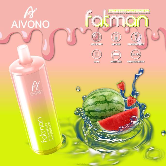 Aivono FATMAN 6800 pastèque fraise - RN6J30 Aivono Vape
