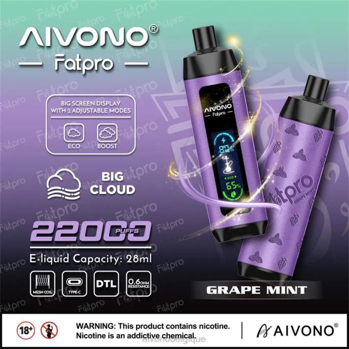 Aivono Fatpro 22000 menthe raisin - RN6J2 Aivono Vape